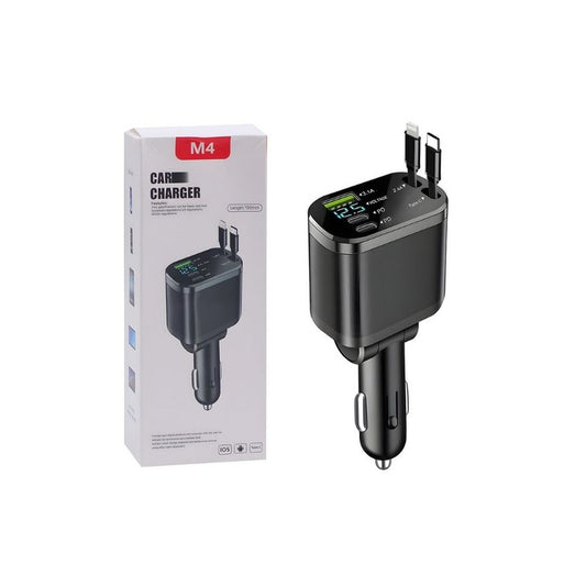 Cargador Retráctil 5 en 1 para Auto